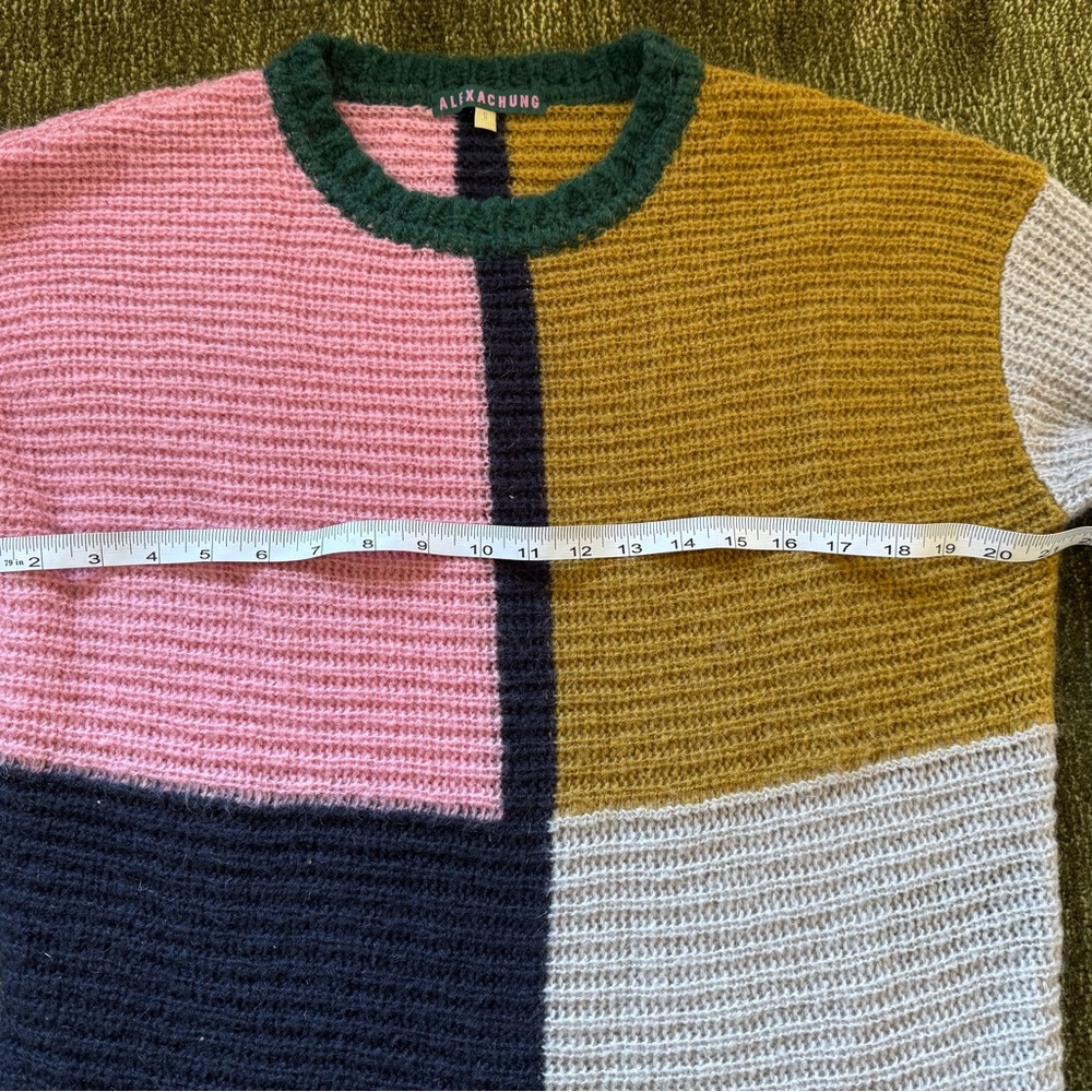 Alexachung Multicolor Patchwork Crew Neck Sweater - image 3